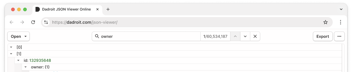 Dadroit JSON Viewer Online App